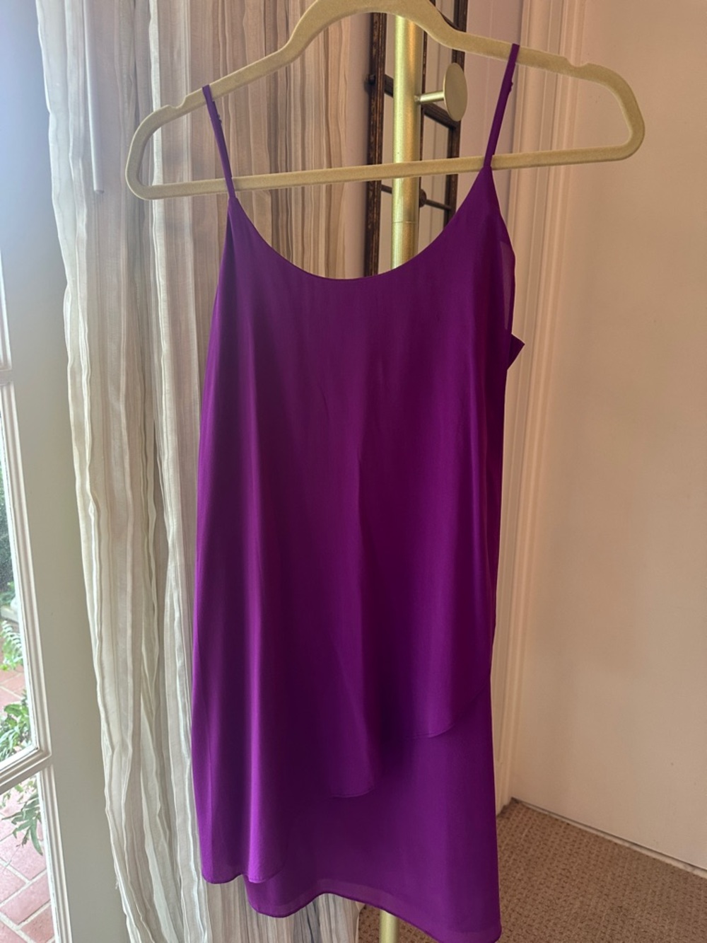 Alice + Olivia Violet Spaghetti Strap Slip Dress